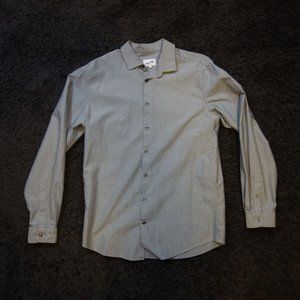Frank & Oak Grey spotted dress shirt